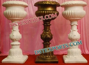 Pot de fleur en fibre d'aspect antique Décors Pot de fleur de style dame d'egypte à vendre Dernières pièces de décoration - Product Image 6