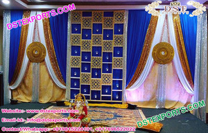 มหารานีม่านฉากหลังปักมือสำหรับงานแต่งงาน,ม่านแขวนสำหรับงานแต่งสไตล์อินเดียฉากหลังทำมือ - Product Image 2