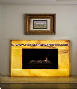 Cheminées d'intérieur en onyx de haute qualité Conception murale autoportante avec marbre, bois et granit pour villas de salon - Product Image 1