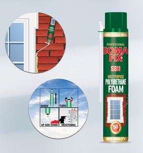 SOMAFIX 750ml Mousse Polyuréthane Manuelle S811 Facile à Utiliser Mousse Multi-Usage pour le Remplissage de Base, l'Étanchéité et l'Isolation - Product Image 4