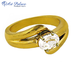 Mignonne bague en argent 925 plaqué or avec zircon cubique délicate bague CZ pour fêtes et anniversaires - Product Image 3