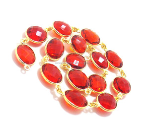 Belle Boho Bijoux Faits À La Main Cornaline Quartz Multi-Gemstone Lunette Plaqué Or Naturel pour Mariage Pierre De Naissance Connecteur Chaîne - Product Image 2