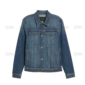 Logo personnalisé Veste en jean unie décontractée à manches longues pour hommes, tout nouveau style de veste en jean, fabriquée à partir de tissu de haute qualité - Product Image 4