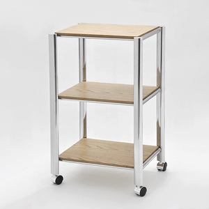 Chariot à plateforme en bois de chêne à 3 niveaux Top Sale - Product Image 1