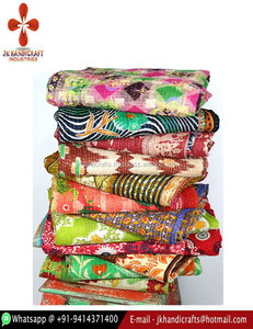 Lote Exclusivo 12 Piezas Cosido a Mano Vintage Algodón Sari Kantha Throw - Product Image 1