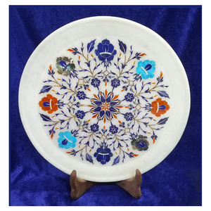 Belle assiette en marbre faite à la main - Product Image 1