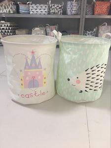 High Quality Large Cotton Canvas Storage <strong>Foldable</strong> <strong>Laundry</strong> <strong>Basket</strong> with Custom logo - Product Image 2
