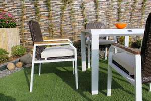 Juego de Comedor de Ratán Sintético para Exteriores, Muebles de Mimbre - Product Image 4