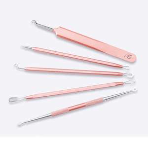 Kit professionnel premium 2026 ROSE-GOLD pour l'élimination des points noirs, ensemble d'outils en acier inoxydable pour le traitement des imperfections, de l'acné et des boutons - Product Image 1