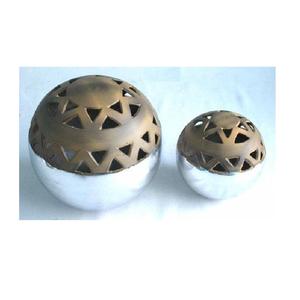 Bola decorativa de aluminio fundido, acabado en dos tonos, pulido y decoración del hogar, artesanía de Metal - Product Image 2