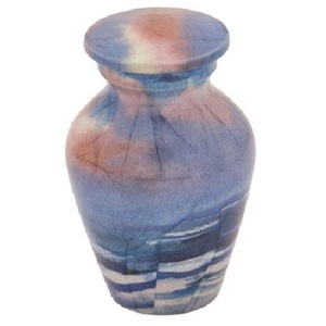 Recuerdo de colores antiguos para uso funerario, urna de Metal, latón/aluminio - Product Image 6