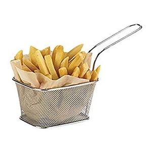 MODERN FRENCH FRY HOLDER POTATO FRY BASKET FRENCH FRY <b>SQUARE</b> BASKET HOLDER STAND - Product Image 4