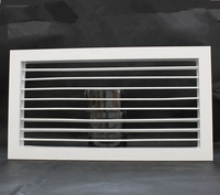 HVAC de aluminio única desviación de entrada de aire rejilla de ventilación