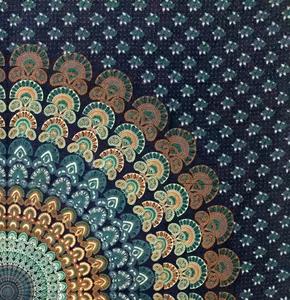 ผ้าคลุมเตียงผ้าฝ้ายลายราชินีแบบแขวนติดผนังผ้าคลุมเตียงลายนกยูงของตกแต่งบ้านที่สวยงามมีหลายสีสำหรับผู้ส่งของชาวอินเดีย - Product Image 4