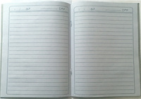 Cahier d'exercices ligné arabe Rk International EB-23019, 64 pages, reliure agrafée, 15x21cm, 44 GSM, dos en carton duplex gris