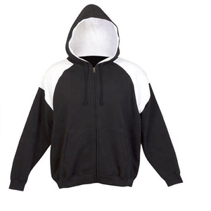Sudadera con capucha negra con cuerdas blancas SUDADERA CON CAPUCHA DE ALTA CALIDAD A LA VENTA - Product Image 1