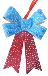 Colorido diseño de lazo festivo colgante adorno de Navidad bola y decoración de árbol para la temporada navideña - Product Image 4