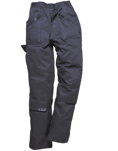 Pantalon de travail d'hiver en polyester à séchage rapide haute visibilité pour hommes, 6 poches cargo avec genouillères, logo personnalisé et sécurité routière/lieu de travail - Product Image 2