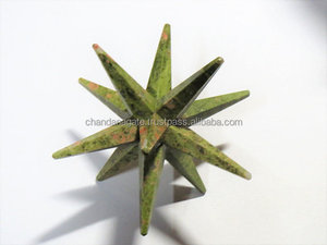 Merkaba en pierre d'unakite, étoile de merkaba à 12 pointes, cristal de merkaba, pierre naturelle, pierre précieuse de guérison reiki, grossiste - Product Image 5