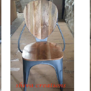 Silla de comedor moderna de madera y metal barata, muebles para el hogar para uso general, sillas de restaurante de fabricantes y proveedores indios - Product Image 2