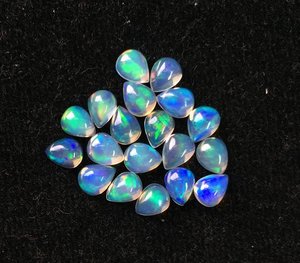 AAA haute qualité 4x5mm éthiopien opale poire Cabochon feu naturel bonne couleur pierre traitée thermiquement IGI certifié pierres précieuses en vrac - Product Image 1