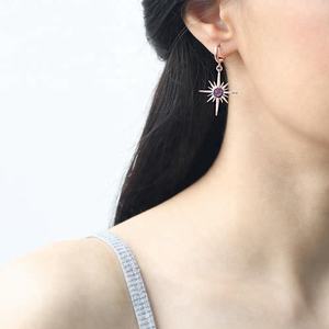De moda pendientes de estrella pendiente de diseño turco venta al por mayor hecha a mano de la joyería de la plata esterlina 925 - Product Image 2