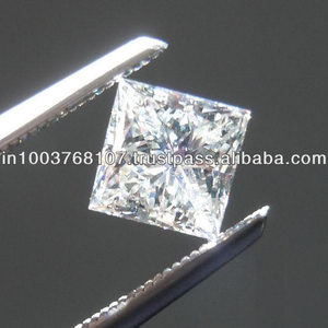 Bague de fiançailles en or 18 carats avec diamant blanc solitaire taille princesse de 2 carats cultivé en laboratoire, certifié IGI, pureté VS2, pour femme - Product Image 4