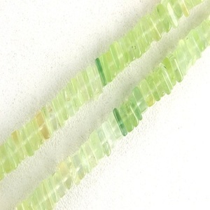 Haute qualité pierre à feuilles persistantes bricolage collier fait main pierre précieuse de Prehnite naturelle perles Heishi lisses couleur verte - Product Image 3