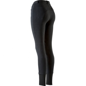 Polo d'équitation anglais en coton noir jais 95% coton 5% élasthanne, séchage rapide, respirant, produits équestres Inde - Product Image 2