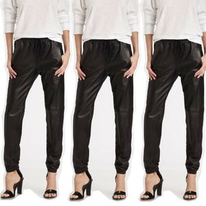 Pantalones de piel de oveja 100% auténtica para mujer, venta al por mayor - Product Image 2