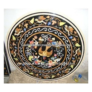 Haut de Table en marbre noir, 1 pièce, avec travail pitra Dura - Product Image 1