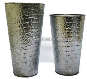 Small <b>Indoor</b> Decorative Flower <b>Pot</b> Holder <b>Large</b> Garden Planter Green <b>Plant</b> for Home Nursery Floor Use American Style Lacquered - Product Image 1