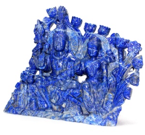 Statue de Shiva en lapis-lazuli de qualité supérieure, sculptée, figurine, pierre de guérison cristalline, Inde, Rudra Gems, décoration d'intérieur - Product Image 3