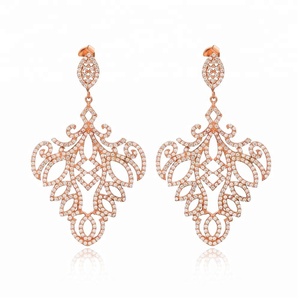 Boucles d'oreilles en argent Sterling 925 fait à la main pour femmes, nouveau modèle de lustre, vente en gros - Product Image 1