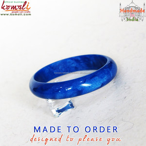 กำไลข้อมือเรซิ่นสีน้ำเงินรอยัลลายหินอ่อนประกายระยิบระยับแบบสั่งทำ - Product Image 4