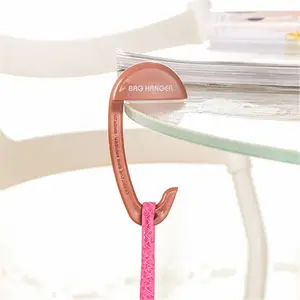 Travel Portable Plastic Bag Hook For Hanging Decorative Table Purse Bag Hooks Wall Hanger Holder Handbag Hanger Decoration