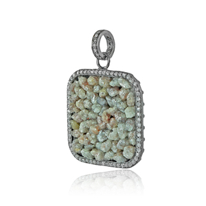Vente en gros nouvel arrivage pendentif fait main en argent Sterling 925 avec diamant à volants - Product Image 2