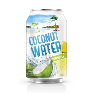 Free Sample 100% Pure Natural Organic Vietnam Supplier 0.32L Canned Coconut Water Wholesale Bulk Competitive Price 100% Natural