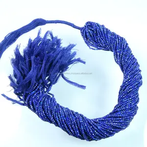 beads for jewelry making Lapis Lazuli faceted Rondelle micro beads 2 mm AAA quality 13" Strand Bulk Supplier Beads, crystal