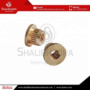 Écrou d'insertion en laiton filetage M3 hexagonal finition enduite personnalisée impériale certifiée ISO application de l'industrie lourde - Product Image 2