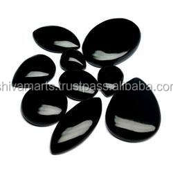 อัญมณีพลอยพลอยพลอยพลอยสังเคราะห์สีดำเจียระไนแบบหลวมทำด้วยมือทำด้วยมือทำจากเงินแท้สำหรับ925 - Product Image 3