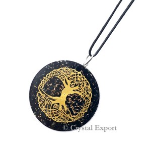 Tree of Life with Tourmaline Big <b>Orgonite</b> Pendants - Product Image 1