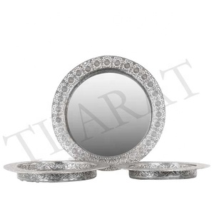 Plateau en fer décoratif de service de forme moderne et élégant le plus vendu pour la décoration de table à manger de mariage avec logo personnalisé - Product Image 5