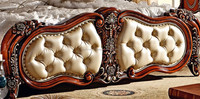Lits en bois sculpté italiens, meubles royaux, chambre à coucher antique, ensemble de meubles en acajou massif d'Indonésie