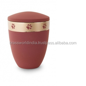 Simple Red Brass Pet <b>Funeral</b> Urn By Brassworld India By Brassworld India <b>Funeral</b> <b>Supplies</b> - Product Image 1
