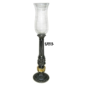 Bâton de bougie de Style nordique, décoration de mariage à domicile, bougie en verre cristal en métal, décoration Votive de mariage, bougeoirs - Product Image 1