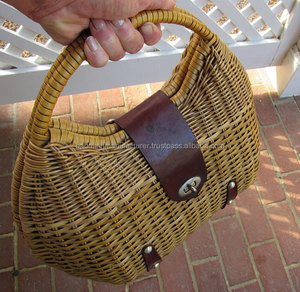 Monedero tejido de ratán con forro - Product Image 1