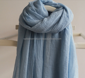 Vente en gros Écharpe Hijab de haute qualité Hijab tendance Écharpes populaires Écharpe en coton uni Vente à chaud Autres châles faits à la main - Product Image 3