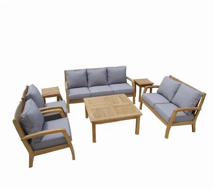 Teak wood outdoor Patio Furniture Modern Sofa garden sets designs