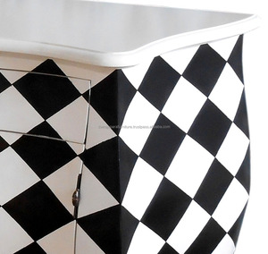 Home Furniture - Wooden <b>Living</b> <b>Room</b> <b>Cabinet</b> Furniture Checkered Color French Style - Product Image 4